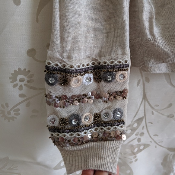 Light sweater with sequined sleeves - Picture 2 of 3